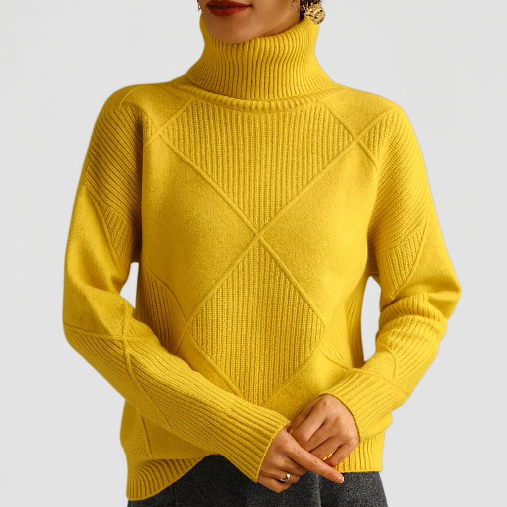 OFYN | Rutmönstrad Stickad Tröja