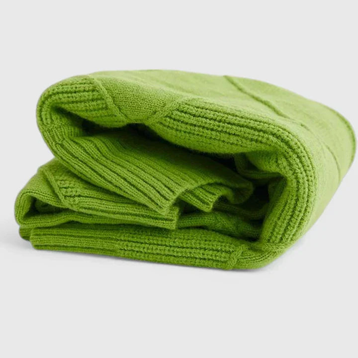 OFYN | Rutmönstrad Stickad Tröja